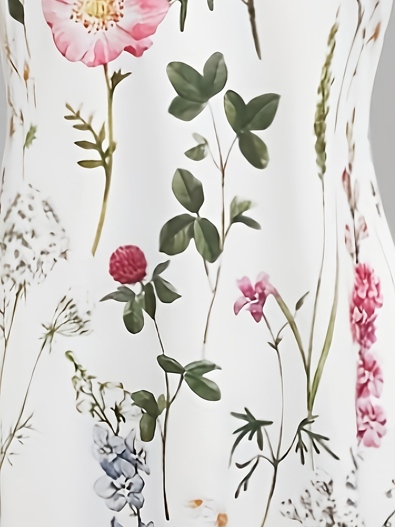 [Cute Summer Dress] Lightweight Breathable Floral Print Women's A-Line Dress | V-Neck Casual Summer Dress with Lace Trim - Machine Washable for Vacation, Brunch & Beach Outings