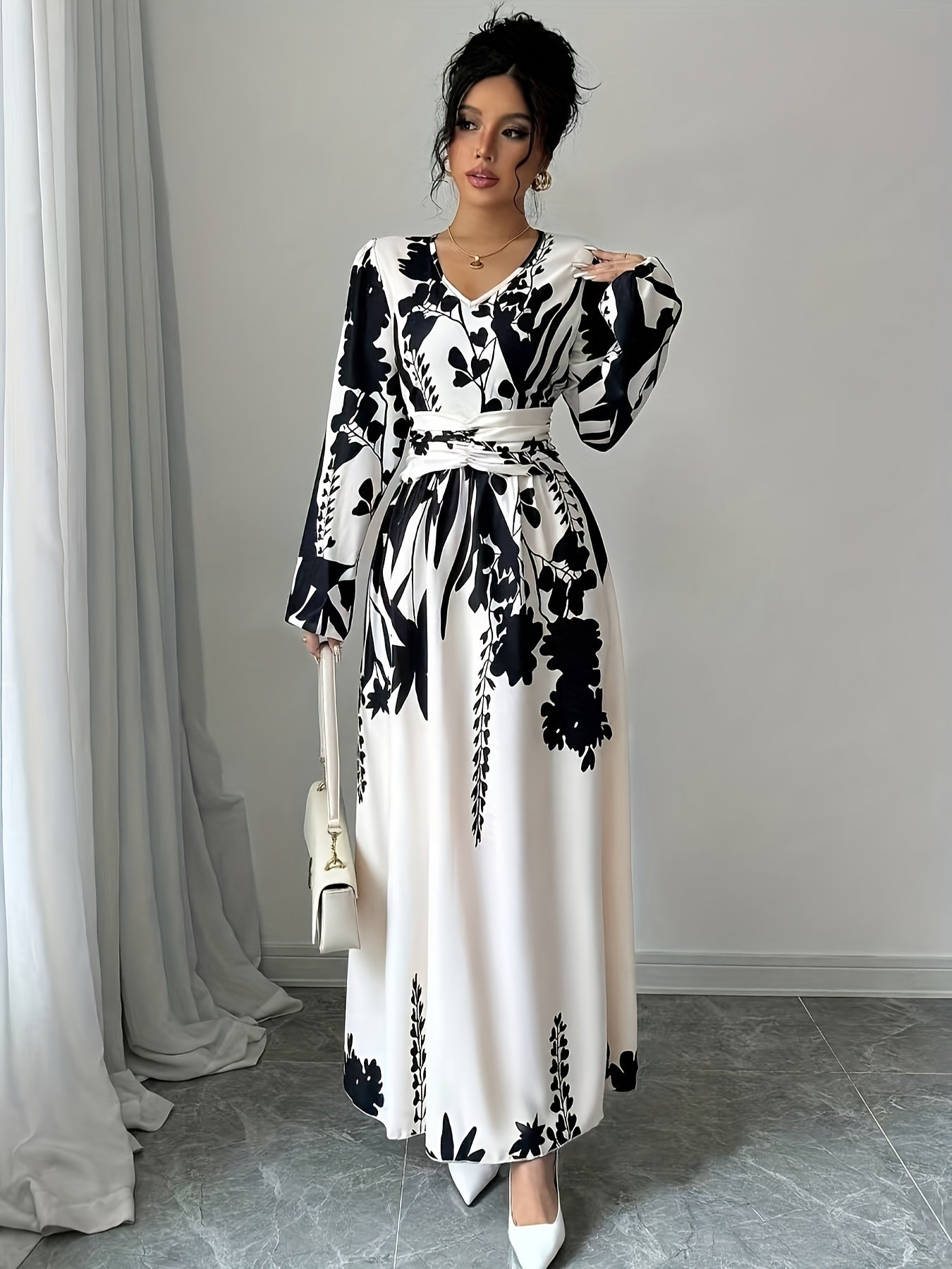 Women's Floral Print Wrap Dress