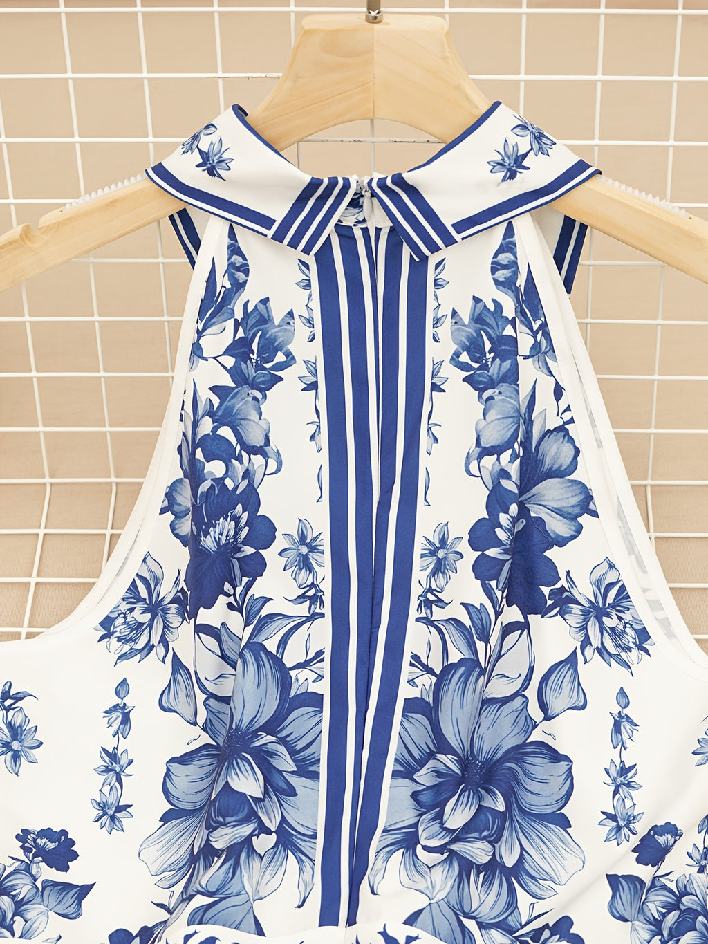 [French Maxi Dress] French-Inspired White Maxi Dress | Elegant Floral Print Halter Neck with Tie-Waist and A-Line Skirt | Polyester Fabric, Machine Washable, Cute Dress for Women with Pink and Purple Flowers